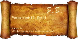 Pospischil Deli névjegykártya